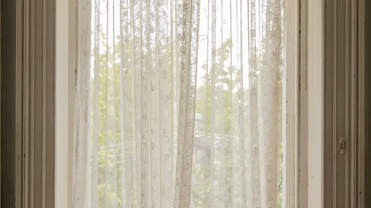How to Remove Brown Spots On Vintage White Sheer Curtains