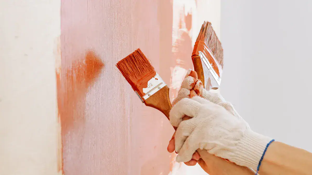 Lime Wash Application Over Paint