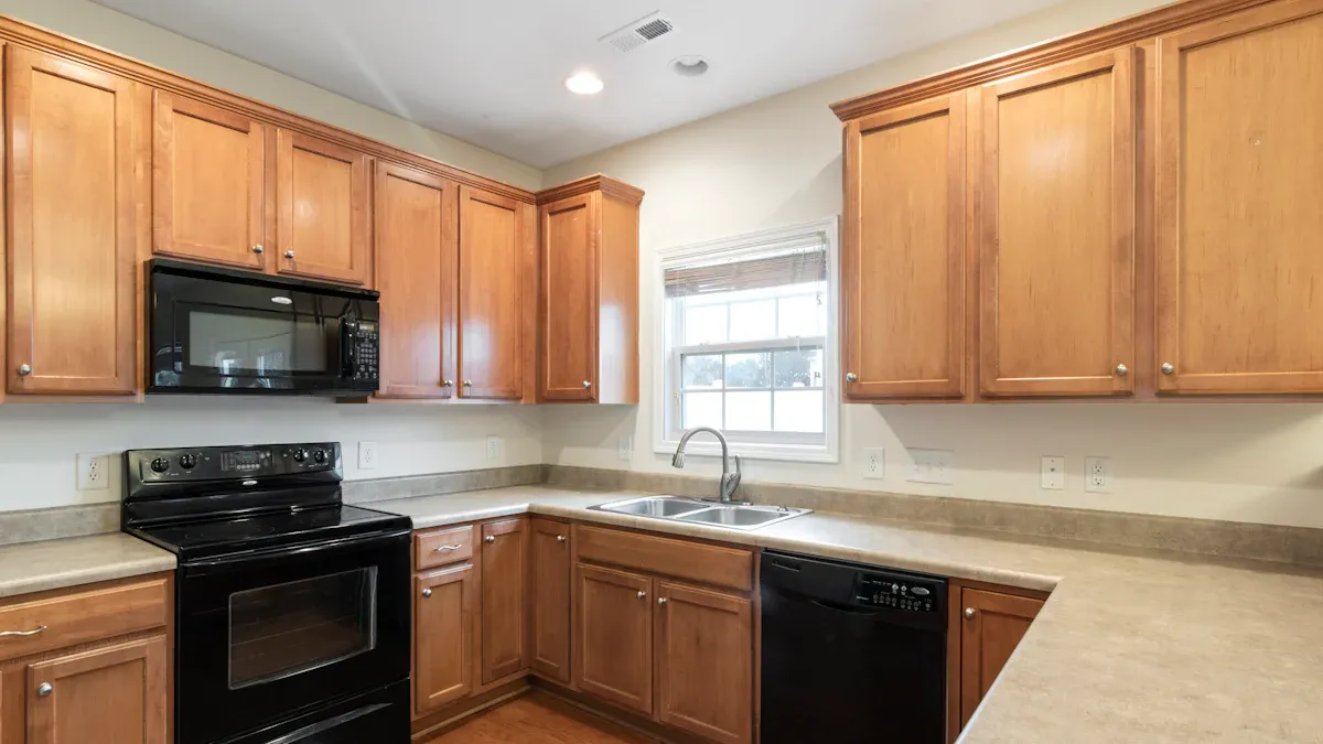 Dark Countertops for Oak Cabinets