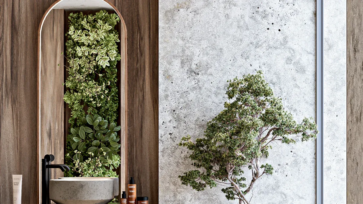 10. Living Wall (Vertical Garden): Natural Bathroom Oasis