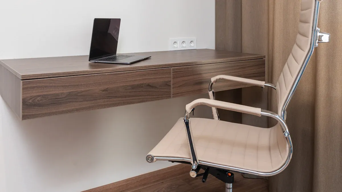 DIY Wood Floating Corner Desk: Space-Saving Home Office Solution