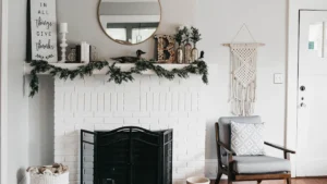 How to Paint a Red Brick Fireplace White: Modern Farmhouse Style