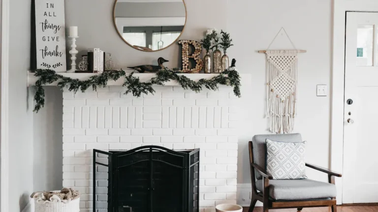 How to Paint a Red Brick Fireplace White: Modern Farmhouse Style