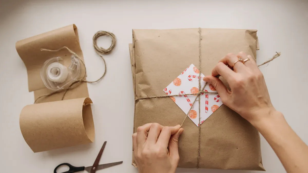 DIY Paper Bag Wrapping Steps